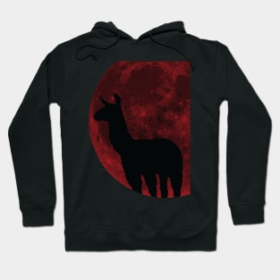 Llama Luna - Red Moon Llama Hoodie